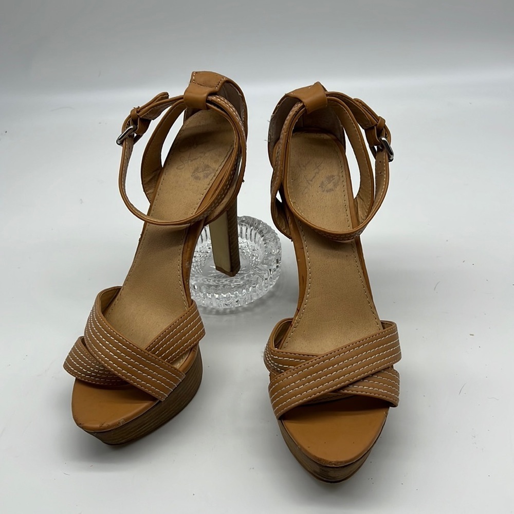 Colin Stuart Tan Heeled Sandals size 8.5